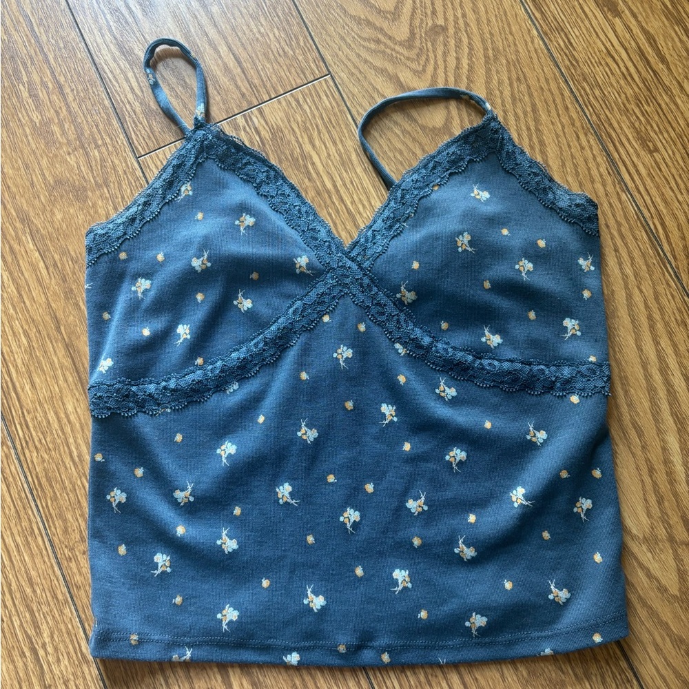 Self Esteem Blue Floral Cami